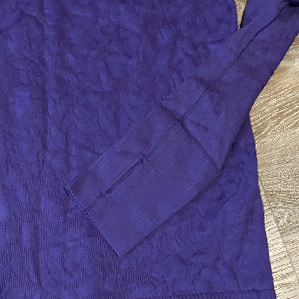 Lululemon Rest Less 1/2 Zip Size 10 Dark Court Purple - Picture 5 of 7
